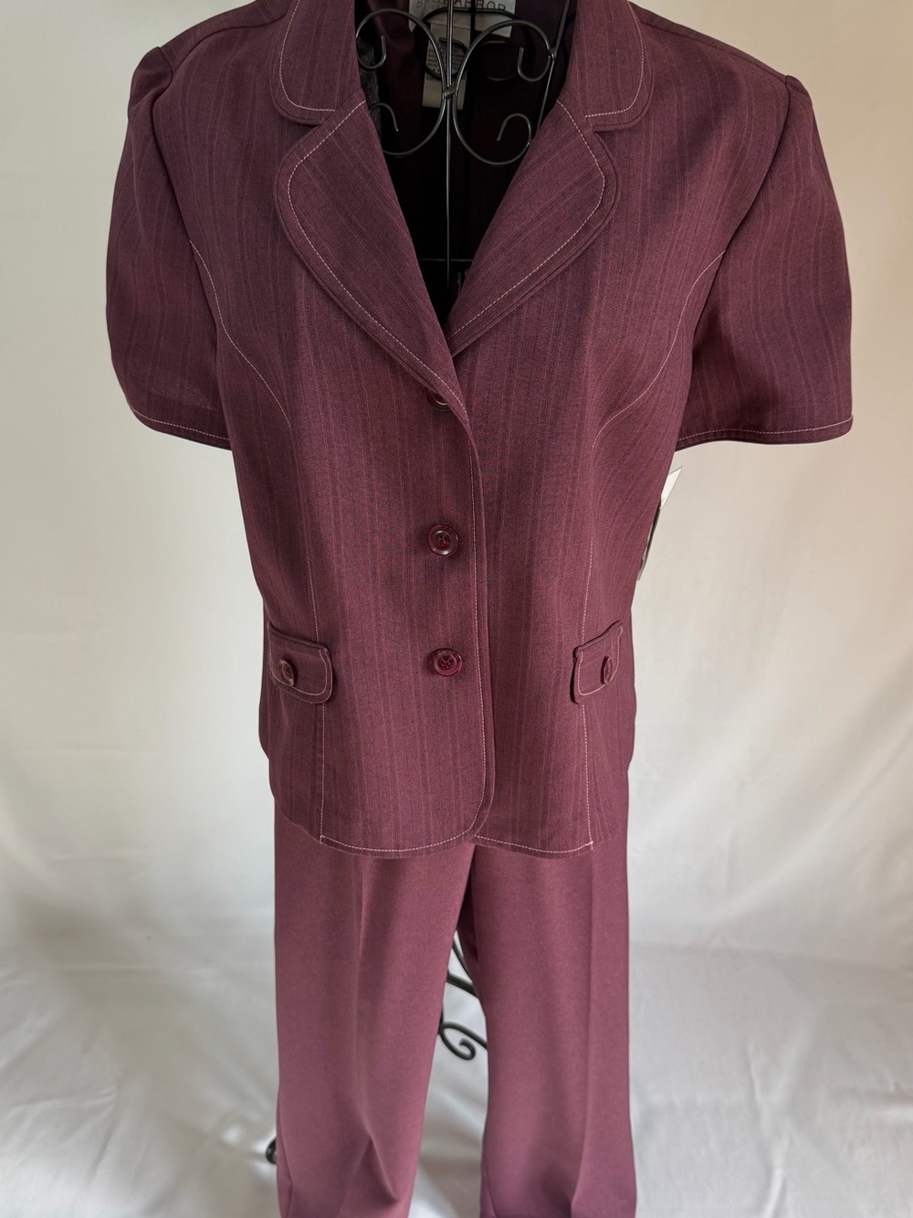 Sag Harbor Plum Short-Sleeve Pantsuit